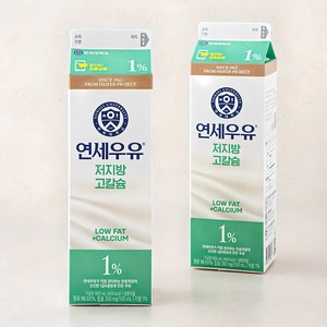 연세우유 저지방 고칼슘, 900ml, 2개