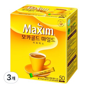 맥심 모카골드 마일드 커피믹스, 12g, 50개입, 3개