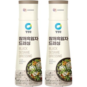 청정원 참깨 흑임자 드레싱, 300g, 2개