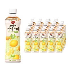 동원보성홍차 아이스티 제로 레몬, 500ml, 24개