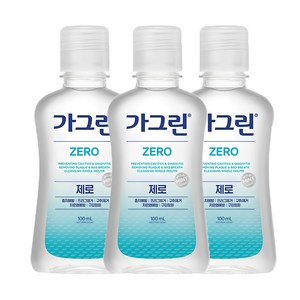 가그린 제로 구강청결제, 100ml, 3개