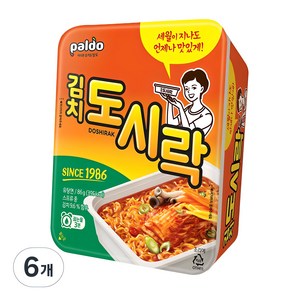 팔도 김치 도시락 86g, 6개