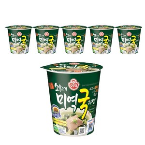 오뚜기 쇠고기미역국라면 컵 60g, 6개