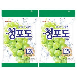 롯데웰푸드 청포도 캔디, 323g, 2개