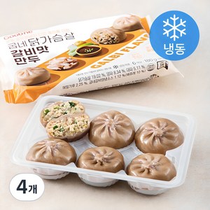 굽네 닭가슴살 갈비맛 만두 6개입 (냉동), 180g, 4개