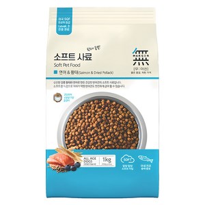 무마진 강아지 전연령용 소프트사료, 연어, 1kg, 1개