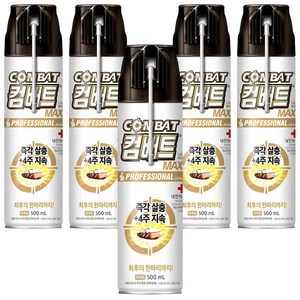 컴배트 프로페셔널 맥스 바퀴용 살충제, 500ml, 5개