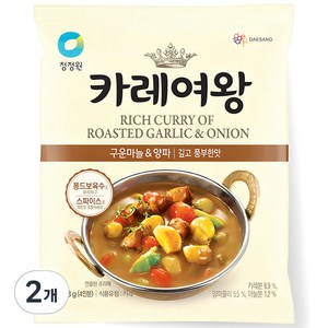 청정원 카레여왕 구운마늘&양파, 108g, 2개