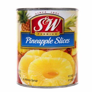에스앤더블유 파인애플 슬라이스, 836g, 1개