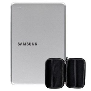 삼성전자 SLIM 외장하드 HX-MK10Y19 + 파우치, 1TB, Silve