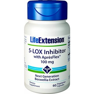 라이프익스텐션 5-LOX 인히비터 100mg 보스웰리아 베지테리안 캡슐, 1개, 60정
