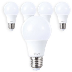 씨티오 LED 화이트 전구 10W, 5개, 전구색