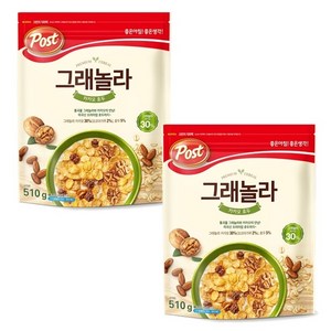 포스트 카카오 호두 그래놀라, 510g, 2개