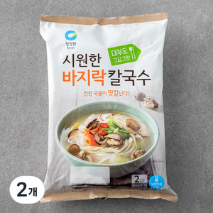 청정원 바지락칼국수 2인분, 366g, 2개