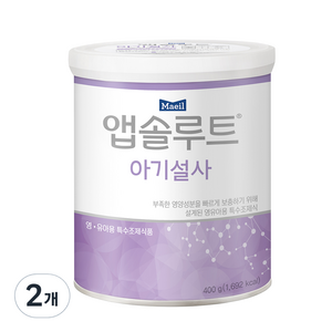 매일유업 앱솔루트 아기설사 분유, 2개, 400g