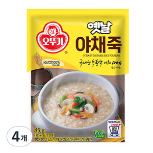 오뚜기 야채죽, 4개, 85g