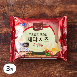 상하치즈 부드럽고 고소한 체다슬라이스 10매입, 180g, 3개