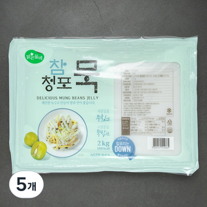 맑은물에 참청포묵, 2kg, 5개