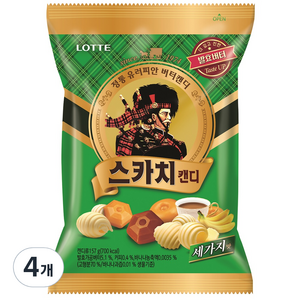 롯데웰푸드 스카치 캔디 세가지맛, 157g, 4개