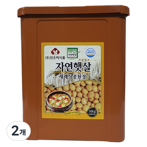 진조미식품 자연햇살 재래식 콩된장, 2개, 14kg