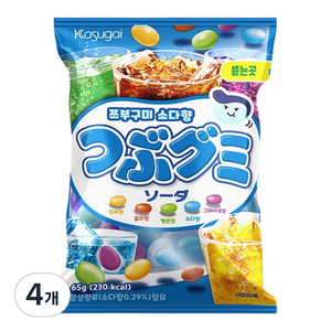 카수가이 쯔부구미 소다향, 65g, 4개