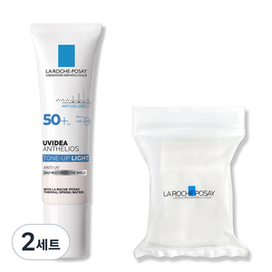 라로슈포제 유비데아 안뗄리오스 톤업 라이트 선크림 30ml + 화장솜 30매, 2세트