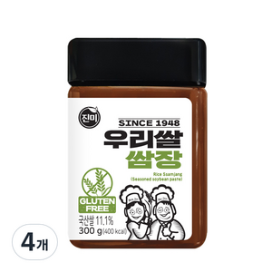 진미 글루텐프리 우리쌀 쌈장, 300g, 4개