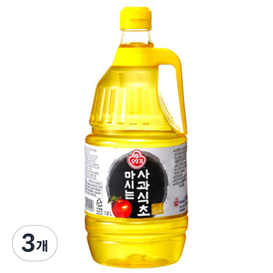 오뚜기 마시는 사과식초, 1.8L, 3개