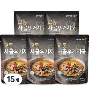 교동식품 사골우거지국, 500g, 15개