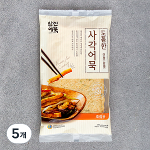 삼진어묵 도톰한 사각어묵, 390g, 5개