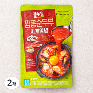 풀무원 짬뽕순두부 찌개양념, 140g, 2개