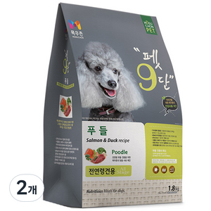 목우촌펫 펫9단 전연령견용 푸들 기능성 사료, 1.8kg, 2개