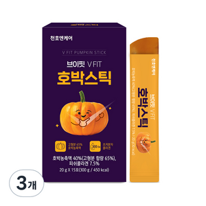 천호엔케어 브이핏 호박젤리스틱 15p, 3개, 300g