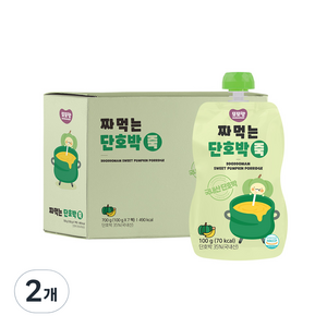 또또맘 짜먹는 단호박죽 100g x 7p, 단호박맛, 2개