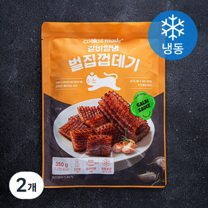 쿠캣 갈비양념 벌집 껍데기 (냉동), 350g, 2개