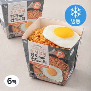 오쿡 참치김치 한끼 컵도시락 (냉동), 300g, 6팩