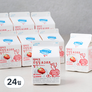 덴마크 드링킹 요구르트 딸기, 275ml, 24개