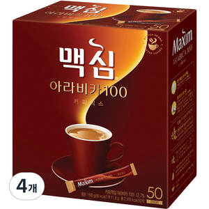 맥심 아라비카 100 커피믹스, 11.8g, 50개입, 4개