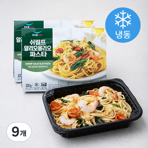 한우물 쉬림프 알리오올리오 파스타 (냉동), 320g, 9개