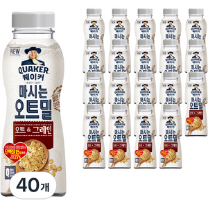 롯데제과 퀘이커 마시는오트밀 오트&그레인, 50g, 40개