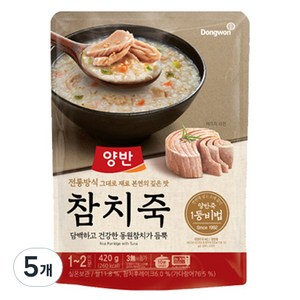 양반 참치죽, 420g, 5개