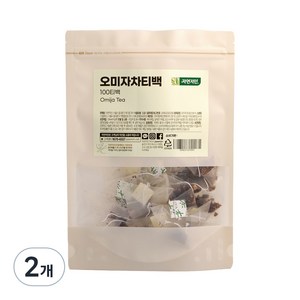 자연지인 오미자차 삼각티백 대용량, 1g, 100개입, 2개