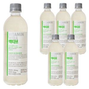 비타민웰 액티브 사과맛 비타민음료, 6개, 500ml