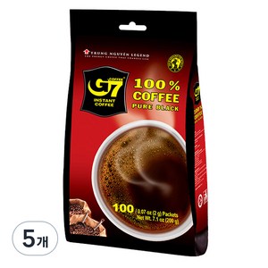 G7 블랙커피, 2g, 100개입, 5개