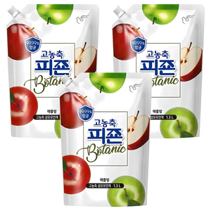 피죤 고농축 보타닉 섬유유연제 애플밤 리필, 1.3L, 3개