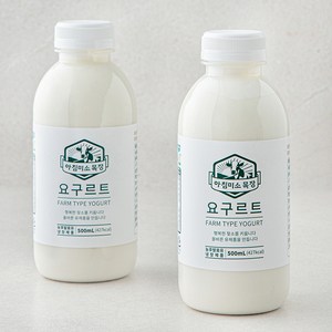 아침미소목장 요구르트, 500ml, 2개