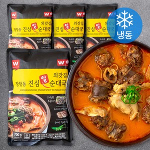 외갓집 장항동 진심 열 순대국 (냉동), 700g, 4개