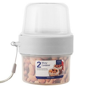 해피위더스 2way 런치팟 샐러드 2단 도시락통 150ml + 150ml, 혼합색상, 1개