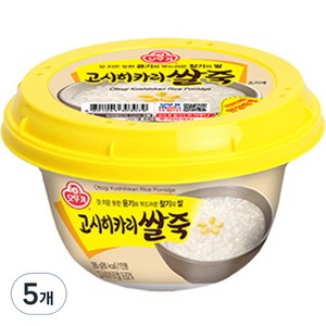 오뚜기 고시히카리 쌀죽, 285g, 5개