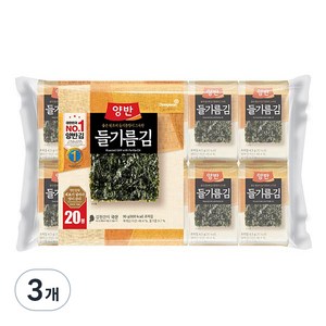 양반 들기름 도시락김, 90g, 3개